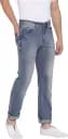 Men Regular Mid Rise Dark Blue Jeans