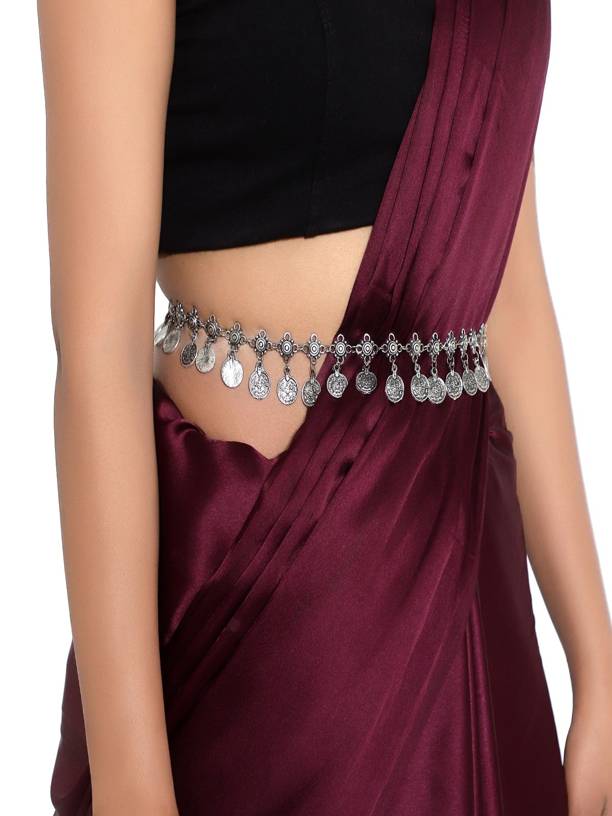 Saree belt chain top