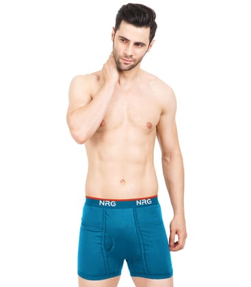 NRG Mens Cotton Assorted Colour Pocket Trunks ( Pack of 1 Turquoise ) G13