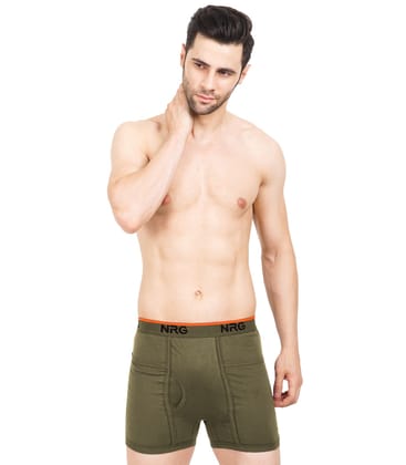 NRG Mens Cotton Assorted Colour Pocket Trunks ( Pack of 1 Light Green ) G13