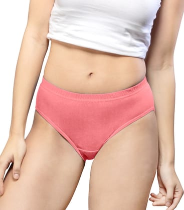 NRG Womens Cotton Assorted Colour Panties ( Pack of 1 Peach ) L01 Hipster