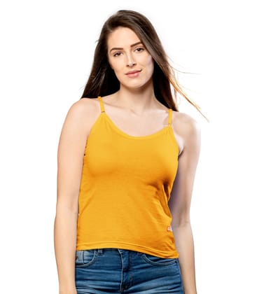 NRG Womens Cotton Assorted Colour Adjustable Slips ( Pack of 1 Orange ) L13 Camisole