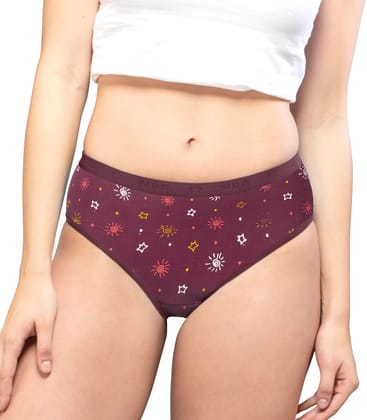 NRG Womens Cotton Assorted Colour Panties ( Pack of 1 Maroon ) L05 Hipster