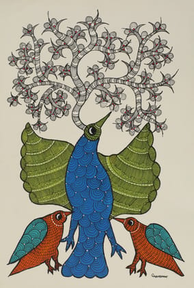 Tribes India Handmade Gond Paper Painting