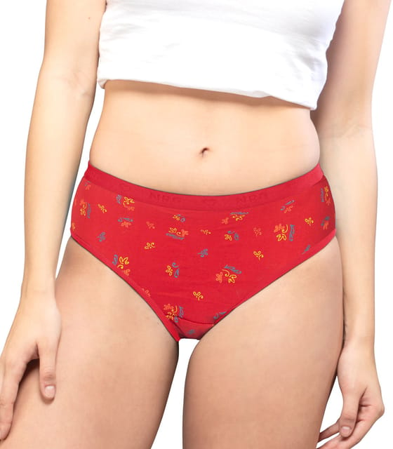 Girl's cotton panties, red