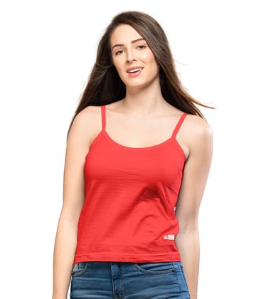 NRG Womens Cotton Assorted Colour Folding Slips ( Pack of 1 Red ) L11 Camisole