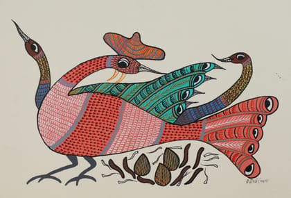 Tribes India Handmade Gond Paper Painting