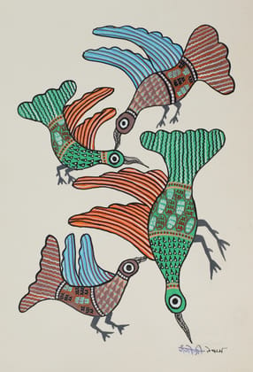 Tribes India Handmade Gond Paper Painting