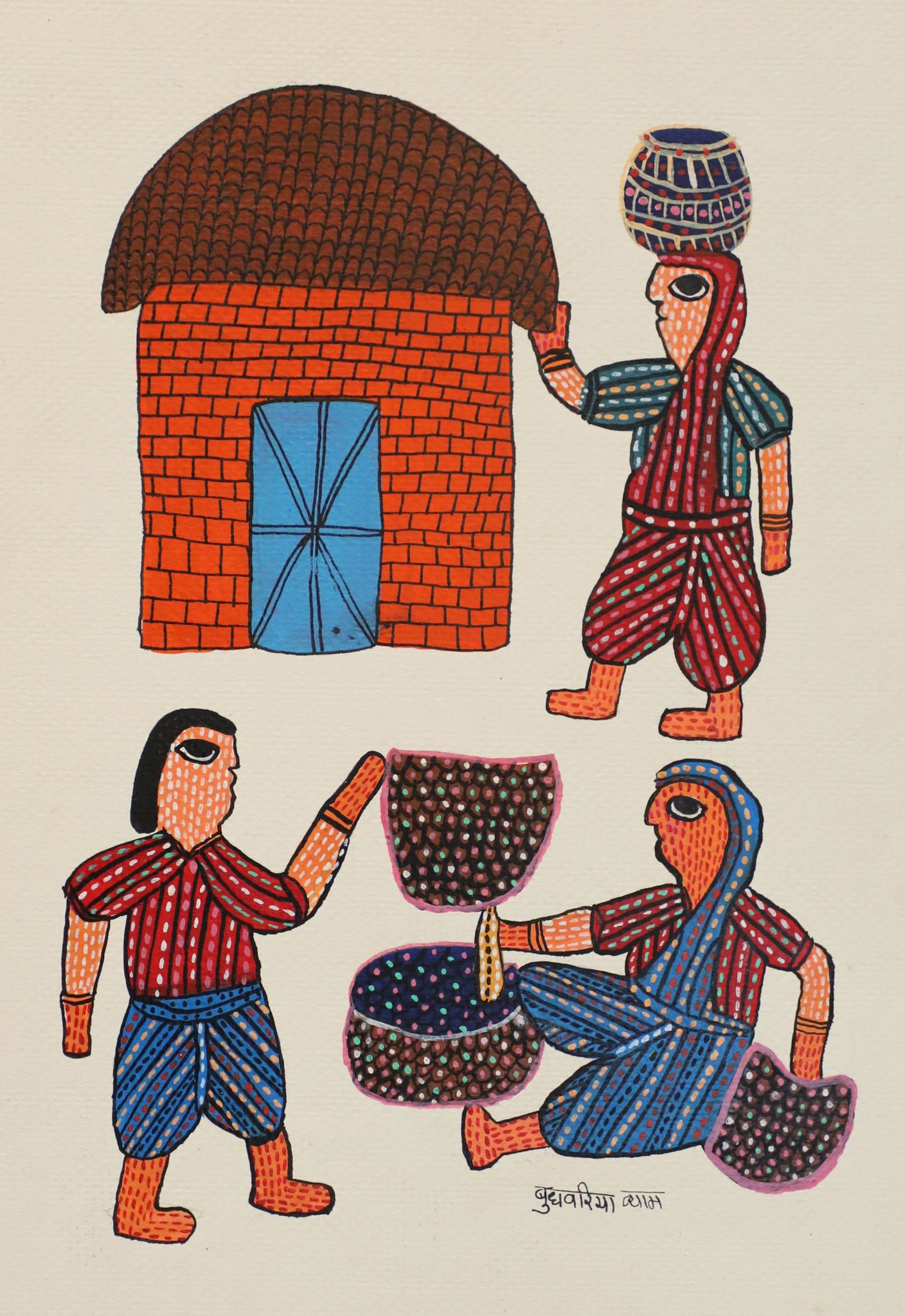 Tribes India Handmade Gond Paper Painting