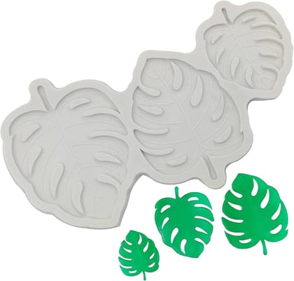 Skytail 3 Slot Tropical Leaves Silicone Mold