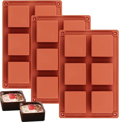 Skytail 3 Square Chocolate Moulds - 2" x 2" x 1"