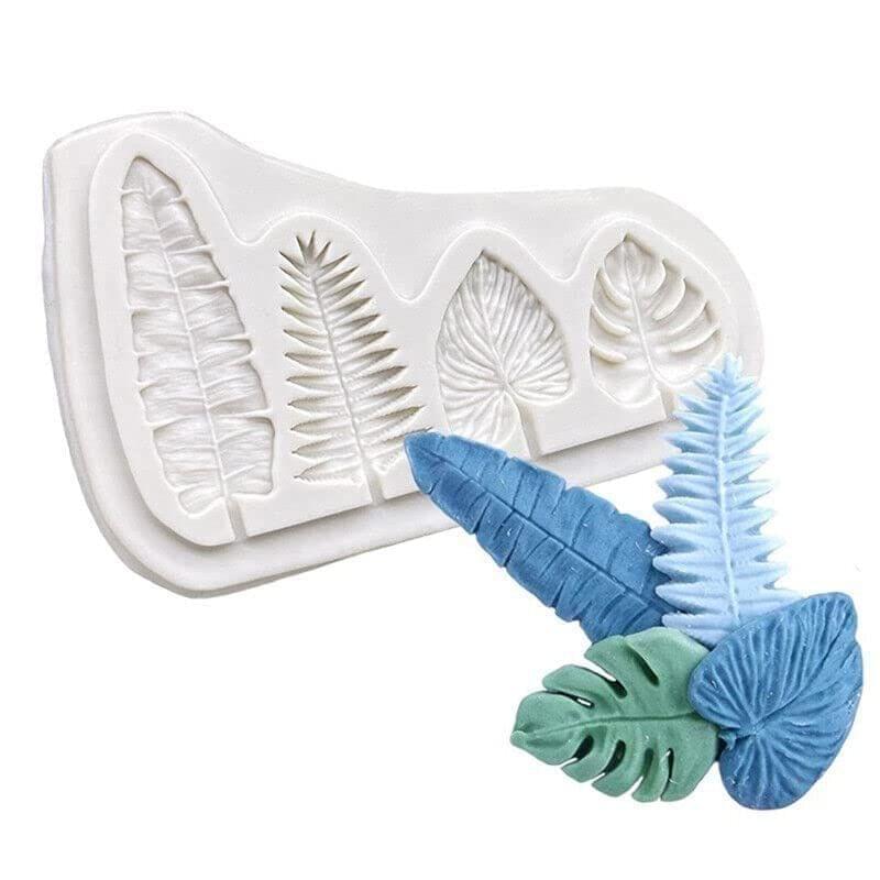 Skytail 4 Slot Tropical Leaf Shape Fondant Mould