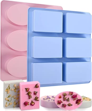 Skytail 2 Pack 6 Cavity Silicone Soap Molds