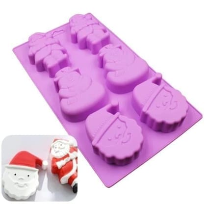 Skytail 6 Slot Christmas Mould - Santa, Santa Face, Snowman