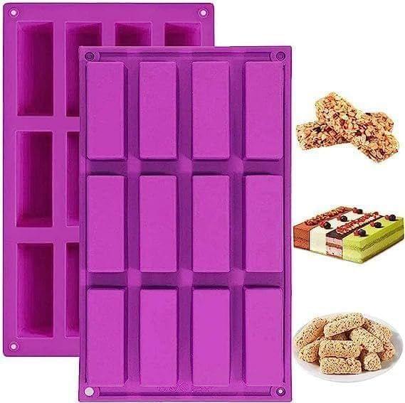 Skytail 2 Pack 12 Cavity Medium Narrow Silicone Rectangle Moulds