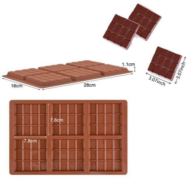 Break-Apart Chocolate Molds Silicone Chocolate Bar Sweet Molds Hot  Chocolate Energy Bar Moulds Rectangle Baking Silicone Bakeware Molds Pack  of 2