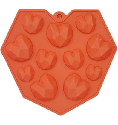 HUSAINI MART 3D Small Diamond Heart Silicone Mold