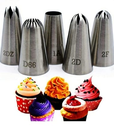 Bulky Buzz Pack of 5 (2D+1A+6B+1M+2F) Large Flower Piping Nozzles