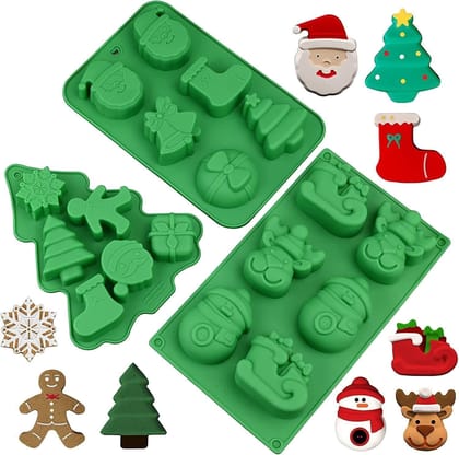 Skytail 3 Pack Christmas Silicone Molds