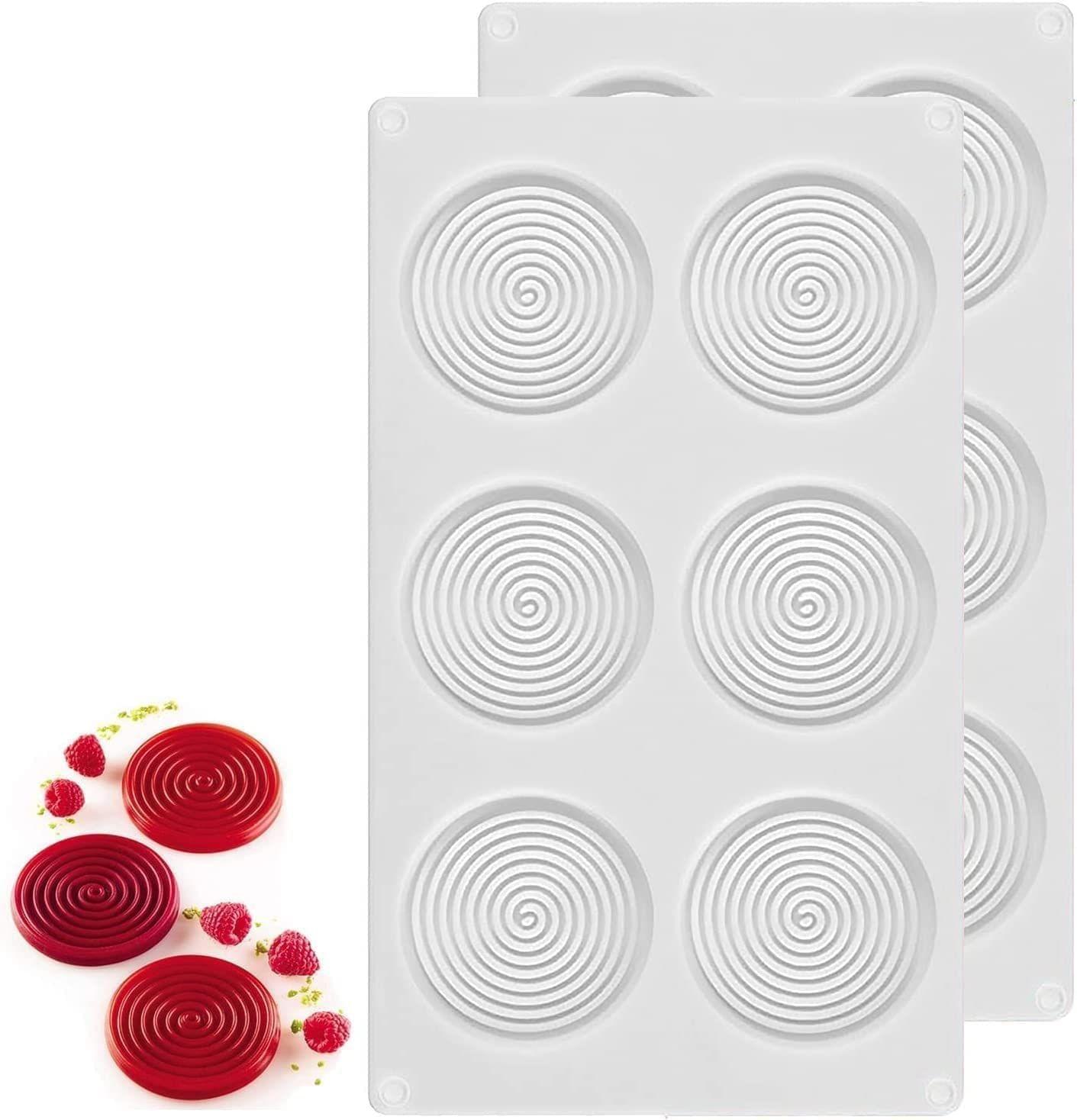 6 cavity spiral silicone mould