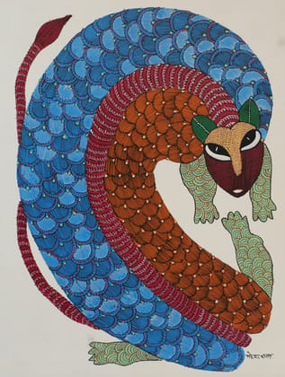 Tribes India Handmade Gond Paper Painting