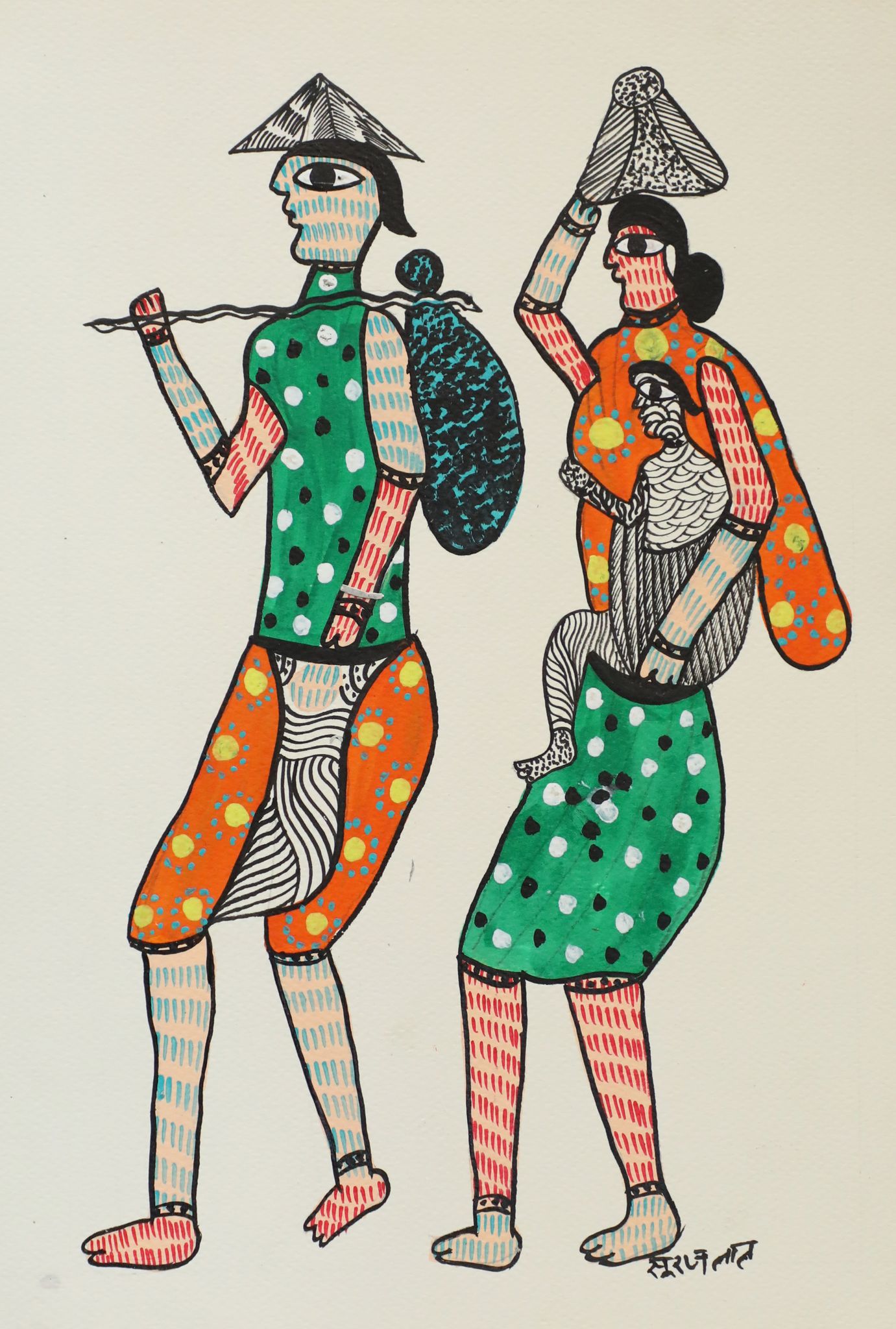 Tribes India Handmade Gond Paper Painting