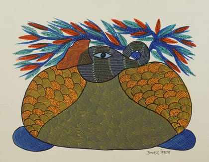 Tribes India Handmade Gond Paper Painting