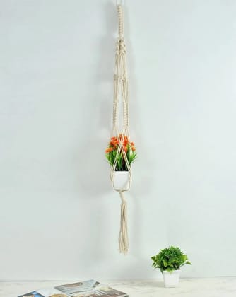 Macrame Plant Pot Hanger, Twistet Knot, Pack of 5