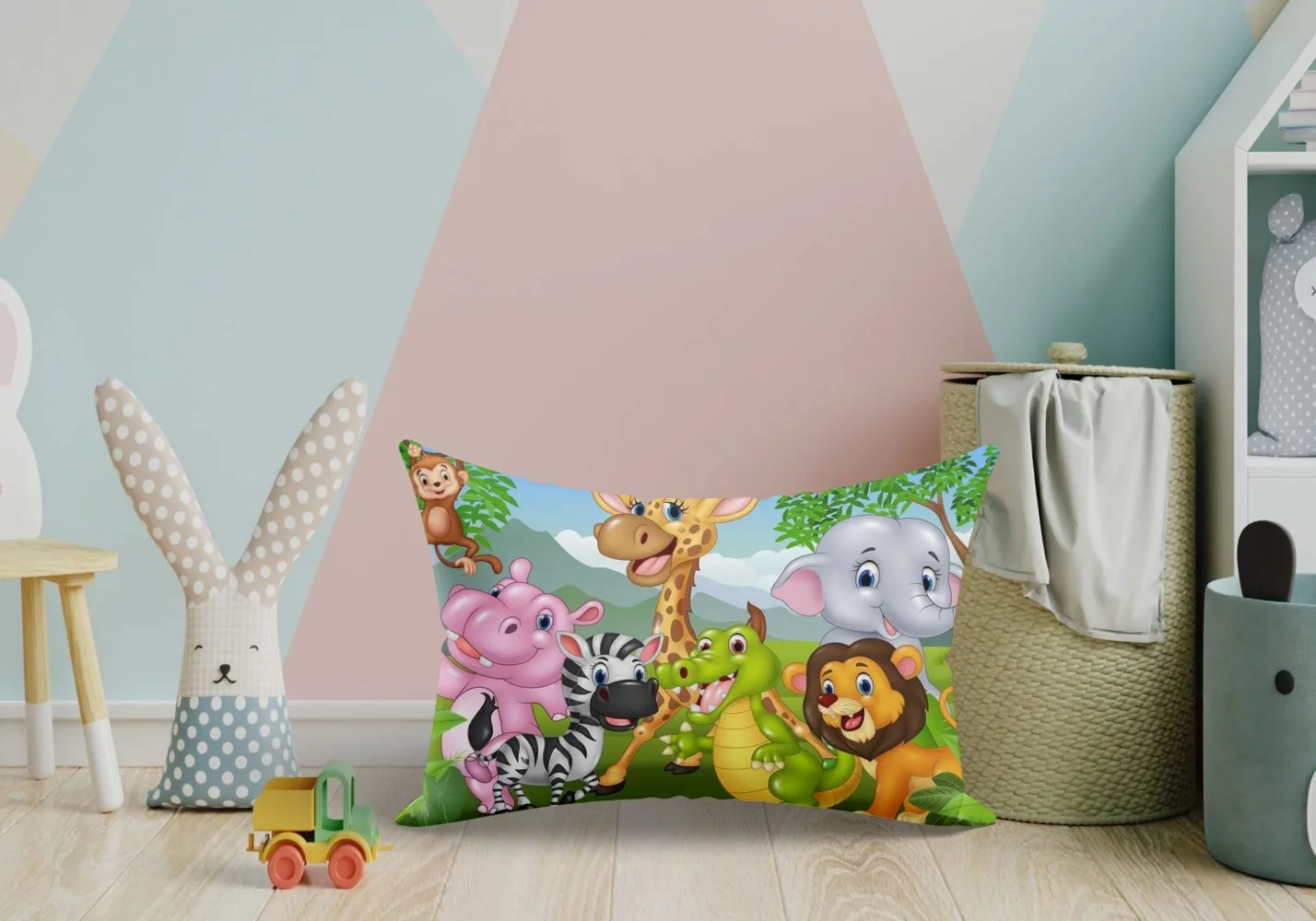 Kids Pillow | Cartoon | Jungle Animals