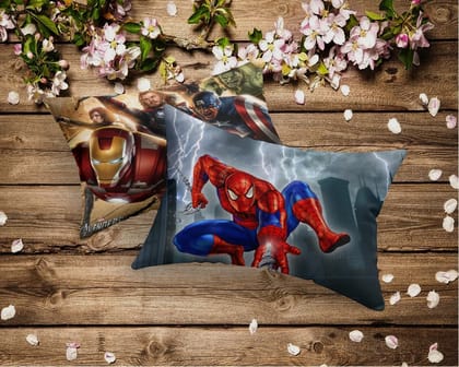 Spiderman Pillow, Avengers Cover, 18x12 Inches, Set of 2