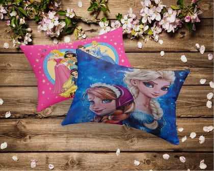 Frozen Pillow, Princess Heart Cover, 18x12 Inches, Set of 2