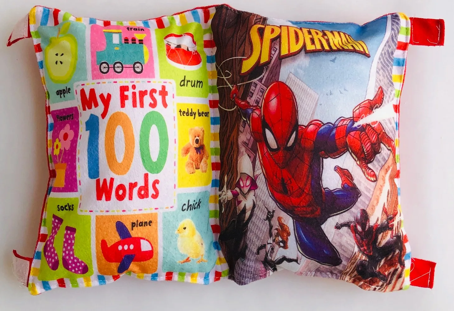 Learning book kids pillow, 100 Words, Spiderman