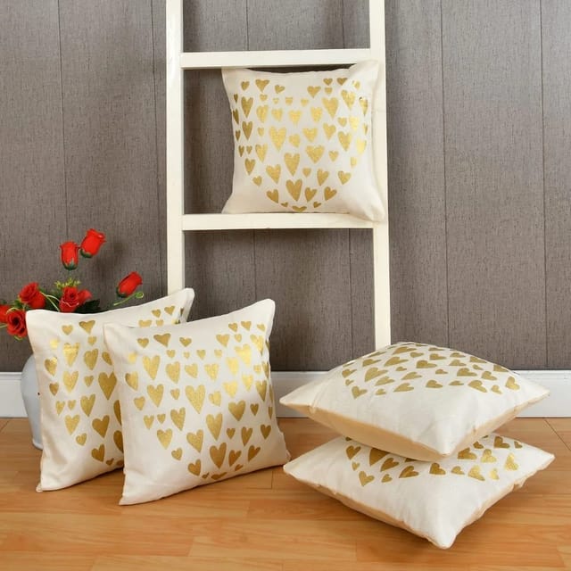 Foil print outlet cushion covers