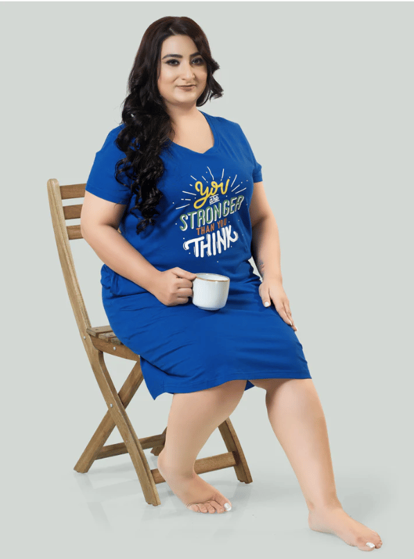 HOSIERY COTTON SHORT NIGHTY PLUS SIZE INDIGO BLUE