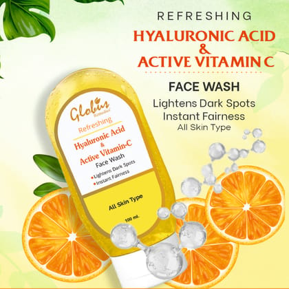 Globus Remedies Hyaluronic Acid & Vitamin C Face wash  100 ml