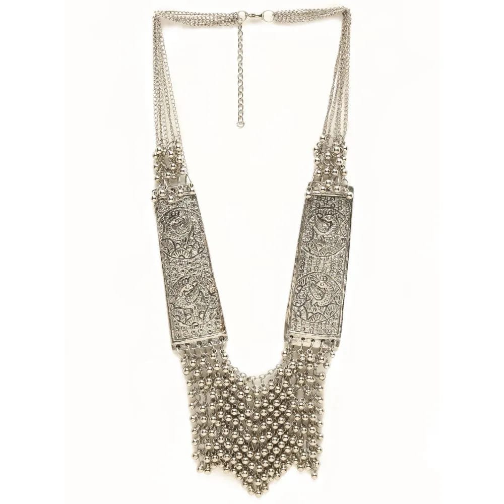 Pujvi Fashions Oxidised Long pendant