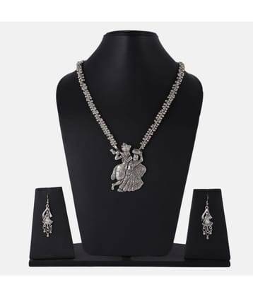 Pujvi Fashions Oxidised Radha Krishan Necklace set