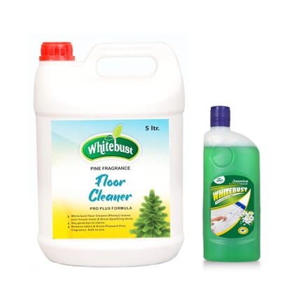 Whitebust Floor Cleaner Phenyl 5 Ltr & 500ml Jasmine Floor Cleaner Combo Pack