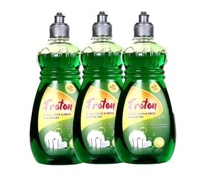 Froton Dishwash Liquid Green Lemon 500ml Pack of 3