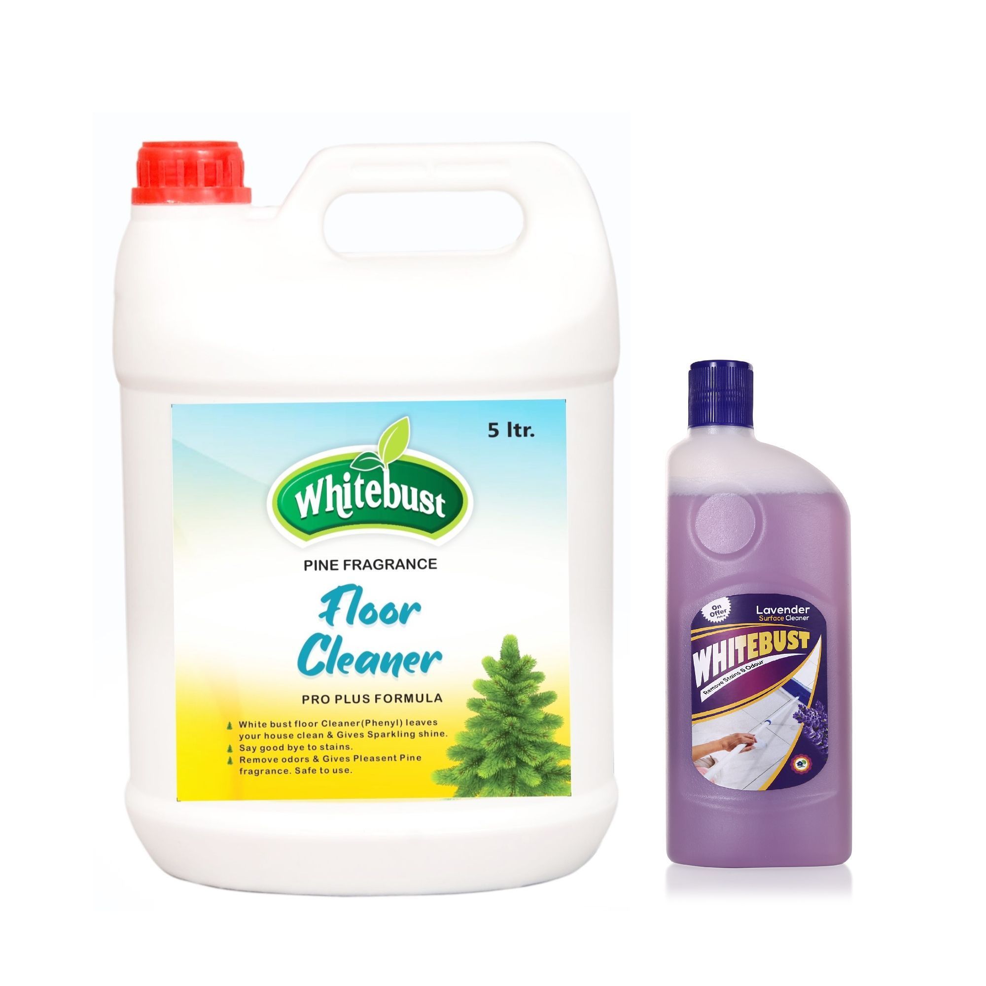 Whitebust Floor Cleaner Phenyl 5 Ltr & Lavender 500ml Floor Cleaner Combo Pack