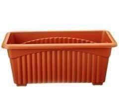 18 Inch Brown Rectangular Plastic Window Planter