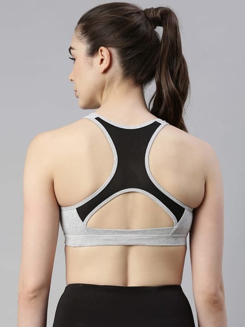 Enamor Women's Polyester Removable Pad Full Coverage Sports Bra