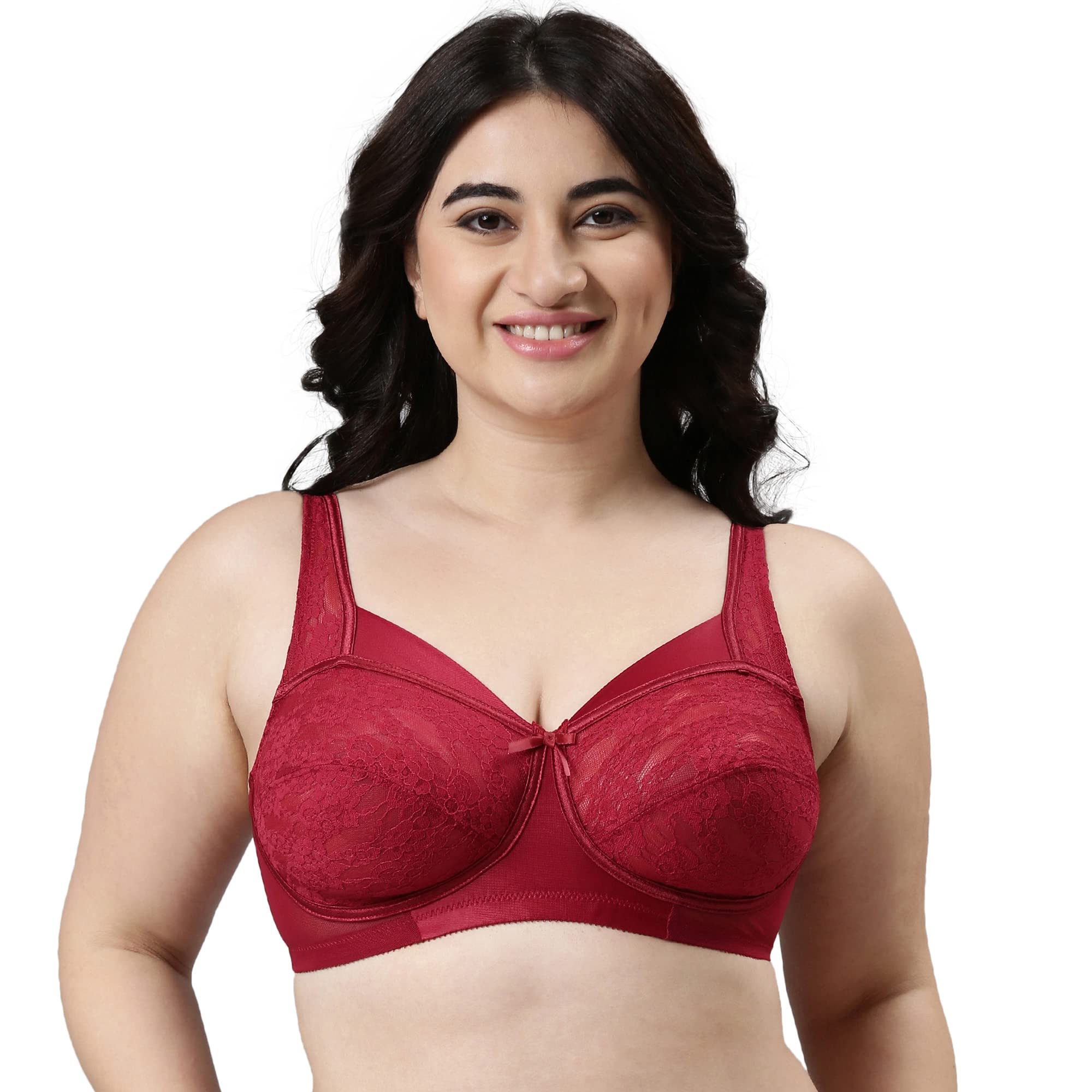 Enamor F035 Support Bra - Non-Padded Wired High Coverage 34C Black