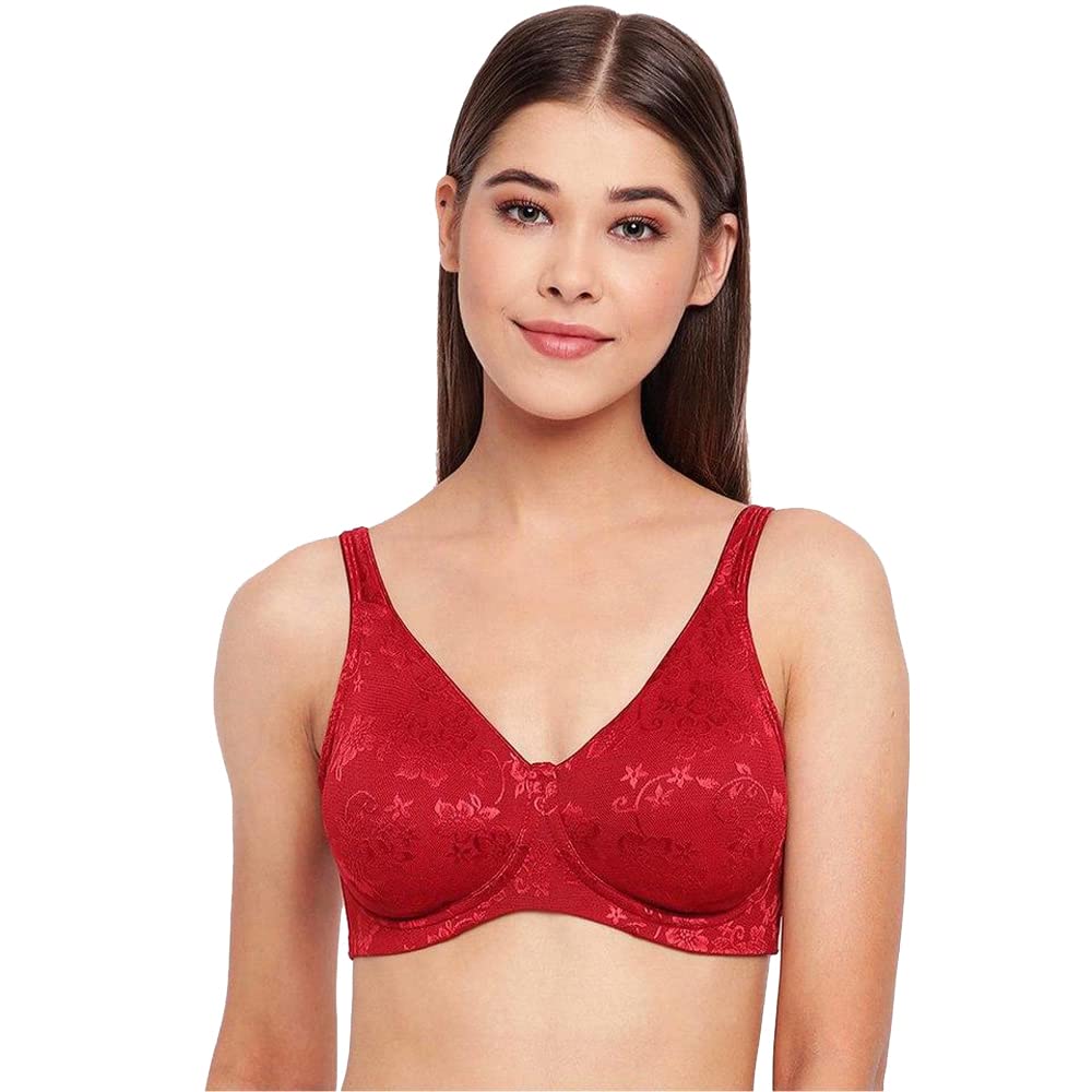 Enamor Full Support Lace Bra - High Coverage Non-Padded Wirefree