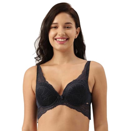 Enamor Womens Padded Wired Lace Bra