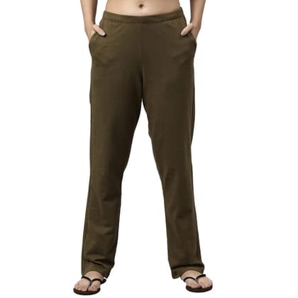 Enamor Essentails Relaxed Fit Mid Rise Cotton Terry Lounge Pant for Womens-E401