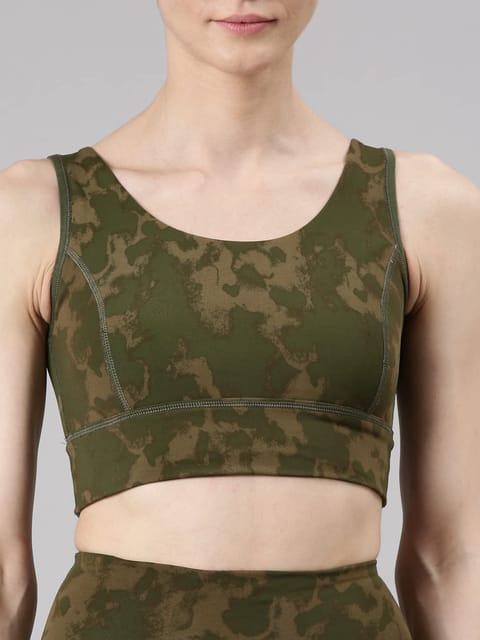 Enamor Low Impact Sports Bra - Camo Print