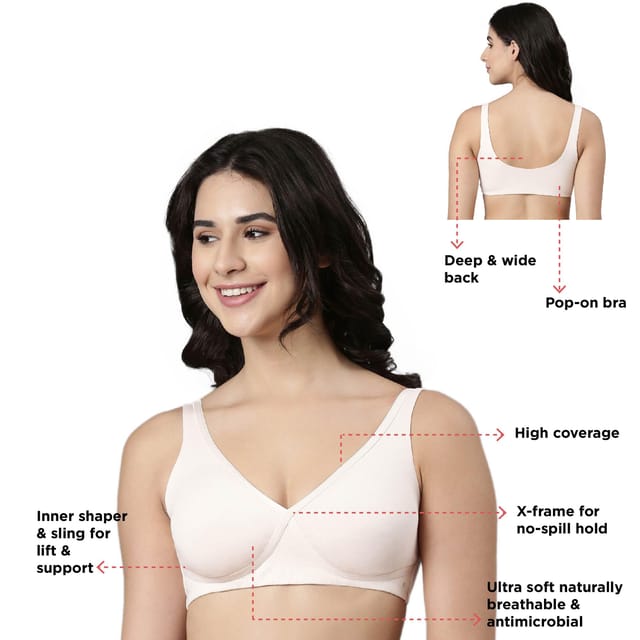 Buy Enamor Eclipse Non Wired Padded T-Shirt Bra for Women Online