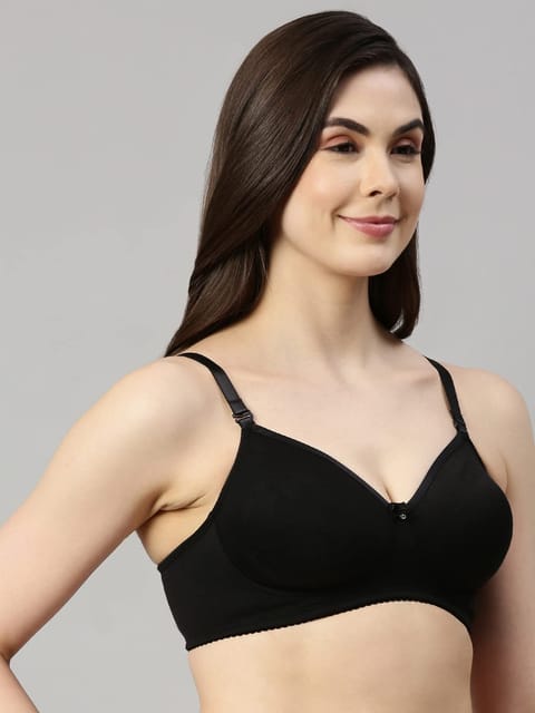 Violah Plunge Underwired Bra in Black