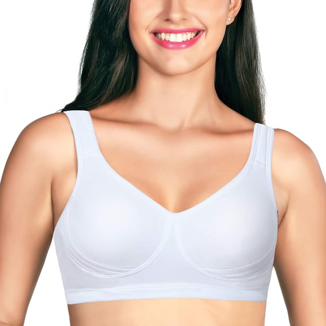 Enamor A142 Full Support Stretch Cotton Everyday Bra for Women - Non Padded  Non Wired Full Coverage